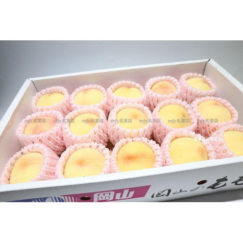 日本 岡山縣 清水白桃 4kg 原箱 12-15玉