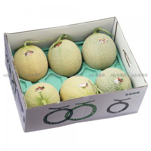 日本 北海道 夕張蜜瓜 秀級 原箱 5-6玉 2