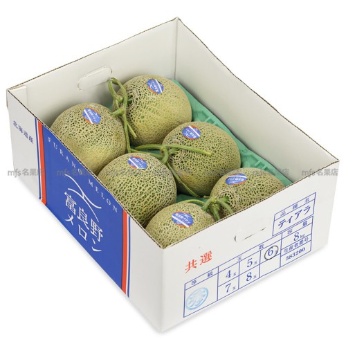 日本 北海道縣 富良野赤肉蜜瓜 原箱 5-6玉